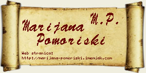 Marijana Pomoriški vizit kartica